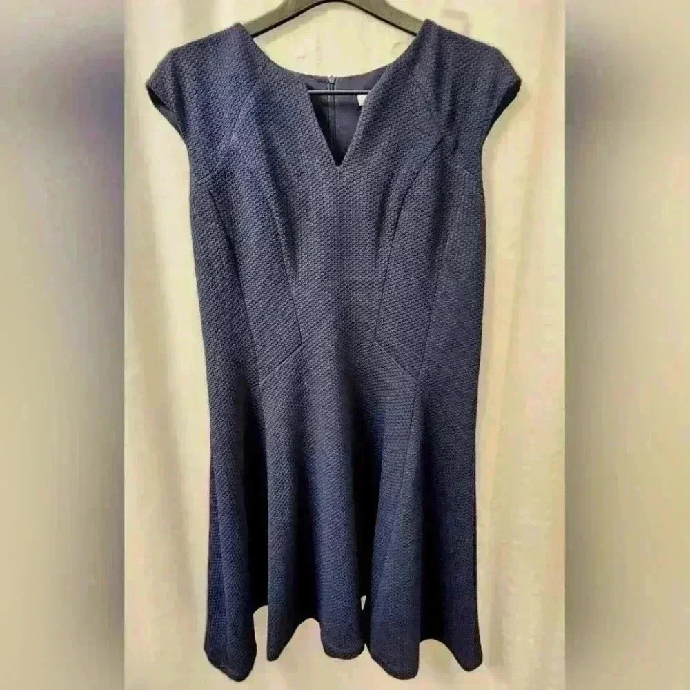 712 H London times midnight blue A-line dress size 14